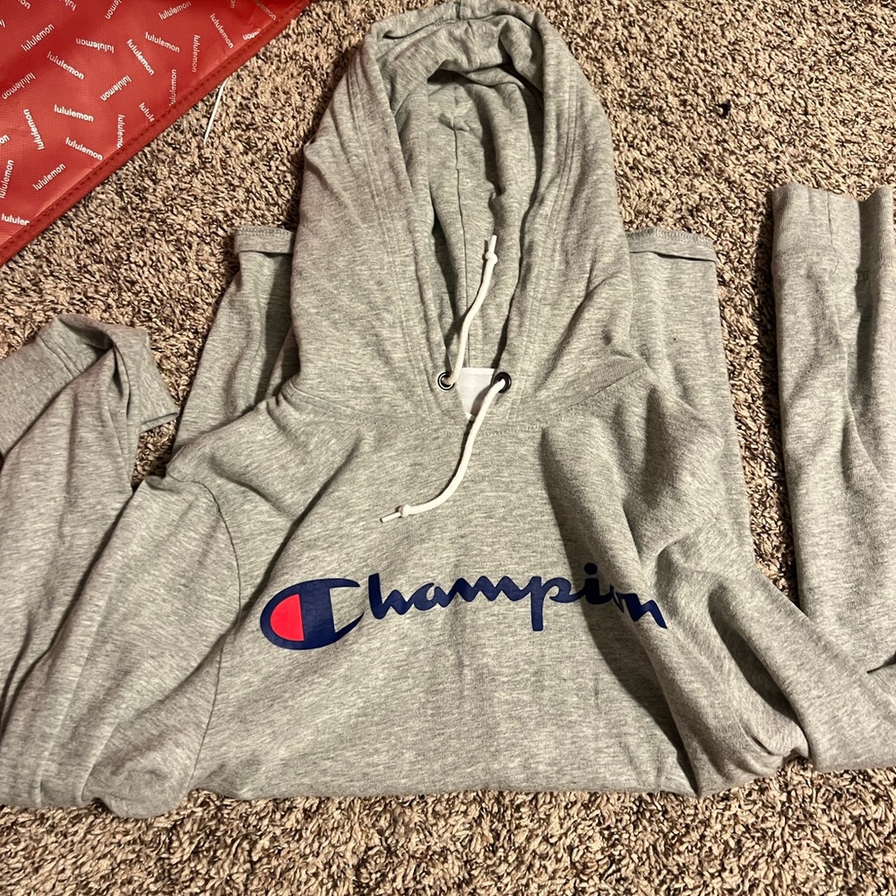 Champion Heather Gray Athletic Hoodie